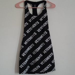 Vetements All Over Logo Mini Dress